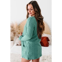 Canton  Solid Textured Open Front Cardigan with Pocket - L thumbnail