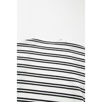 Black Stripe Print Open Front Duster Cardigan - M thumbnail