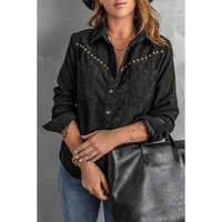 Azura Exchange Buttoned Corduroy Shirt with Pockets - L thumbnail