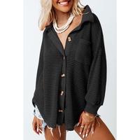 Azura Exchange Button Up Waffle Knit Casual Shirt - S thumbnail