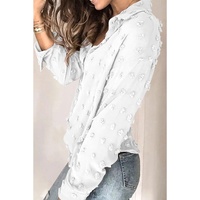 Azura Exchange Button Fuzzy Polka Dot Shirt - S thumbnail