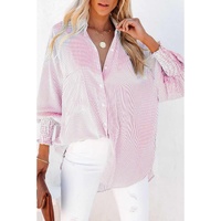 Azura Exchange Striped Boyfriend Shirt with Pocket - S thumbnail