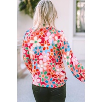 Azura Exchange Floral Print Bubble Sleeve Shirt - XL thumbnail