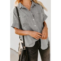 Azura Exchange Denim Shirt with Turn-down Collar - XL thumbnail