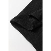 Black Ruffled Shoulder V Neck Shift Tank Top - L thumbnail
