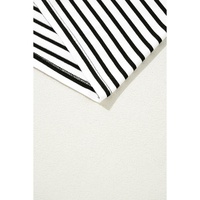 Black Stripe Chest Pocket Patch Round Neck Tank Top - L thumbnail