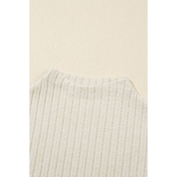 Apricot Ribbed Knit Mock Neck Tank Top - L thumbnail