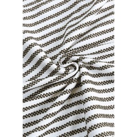 Gray Crew Neck Ruffled Striped Tank Top - 2XL thumbnail