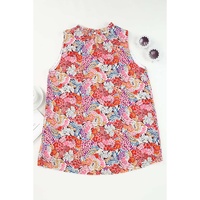 Multicolor Floral Print Relaxed Tank Top - 2XL thumbnail