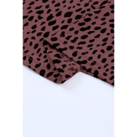 Azura Exchange Red Leopard Print Round Neck Tank Top - M thumbnail