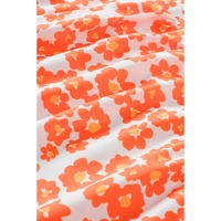 Azura Exchange Orange Floral Print Square Neck Ruffle Tank Top - L thumbnail