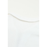 White Ribbed Zipper Sweatshirt and High Waist Shorts Set - XL thumbnail