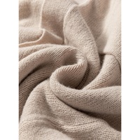 Beige Side Pockets Open Front Long Knitted Cardigan - M thumbnail
