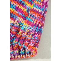 Pink Confetti Drop Shoulder Open Front Cardigan - XL thumbnail