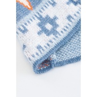 Azura Exchange Blue Aztec Print Open Front Knitted Cardigan - L thumbnail
