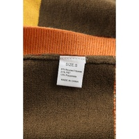 Open Front Pocketed Colorblock Cardigan - L thumbnail