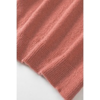Solid Color Puffy Sleeve Pocketed Sweater - M thumbnail