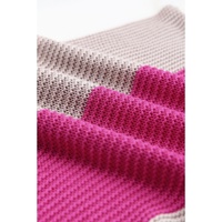 Azura Exchange Half Sleeve Contrast Stripe Knit Sweater - L thumbnail