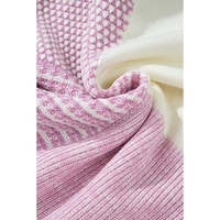 Bonbon Neutral Colorblock Tie Back Sweater - L thumbnail