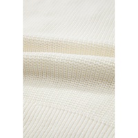 White Striped Merry Bright Letter Christmas Sweater - M thumbnail