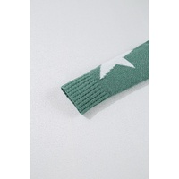 Green Star Pattern Drop Shoulder Sweater - XL thumbnail