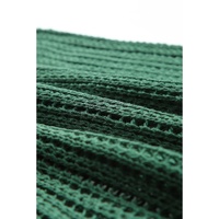 Green Hollowed Knit V Neck Tank Top - L thumbnail
