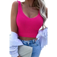 Rose Cropped Woolen Knit Vest - L thumbnail