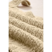 Apricot Textured U Neck Slim Fit Sweater Vest - L thumbnail