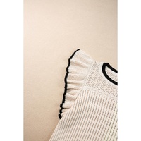 Apricot Crochet Eyelet Flounce Tank Top - L thumbnail