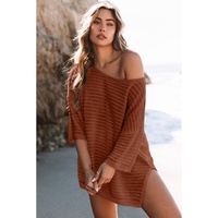 Azura Exchange Textured Knit Drop Shoulder Tee - S thumbnail