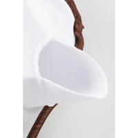 Coffee Ribbed Drawstring Sides Cutout One Piece Swimsuit - L thumbnail