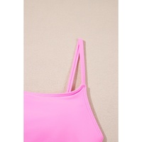 Rose O-ring Joint Leafy Print High Waist Monokini - L thumbnail