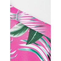 Rose Tropical Print Textured Bikini Bottoms - M thumbnail