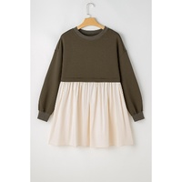 Jungle Green Sweatshirt Poplin Mini Dress - L thumbnail