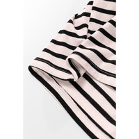 White Striped Print Sleeveless Buttoned Maxi Dress - L thumbnail