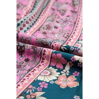 Pink Bohemian Floral Patchwork Print Long Sundress - S thumbnail