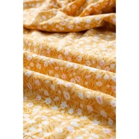 Yellow Frilly Smocked High Waist Floral Maxi Dress - S thumbnail