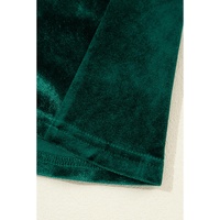 Evergreen Velvet High Neck Tiered Ruffle Mini Dress - L thumbnail