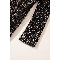 Chestnut Sequin Crew Neck Long Sleeve Bodycon Dress - L thumbnail