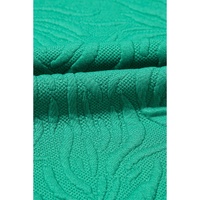 Sea Green Jacquard Textured Quarter Zipper Shift Mini Dress - M thumbnail