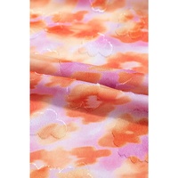 Rose Floral Print Square Neck High Waist Mini Dress - M thumbnail