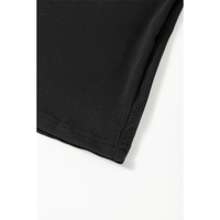 Black Sleeveless Scoop Neck Flared Split Midi Dress - XL thumbnail