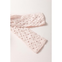 Delicacy Embroidered Eyelets Ruffled Hem Sleeveless Mini Dress - L thumbnail