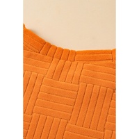 Orange Textured Tank Top and Wide Leg Pants Set - XL thumbnail