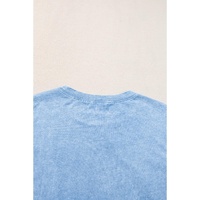 Dusk Blue Mineral Wash Tee and Drawstring Shorts Set - 2XL thumbnail