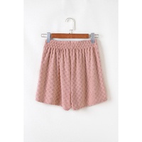 Blossom Checkered Textured Long Sleeve Top and Shorts Set - S thumbnail