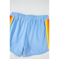 Beau Blue Striped Accent Pullover and Shorts Two Piece Casual Set - 2XL thumbnail