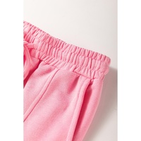 Sachet Pink Solid Color Patchwork Pullover Top and Cargo Pants Set - M thumbnail