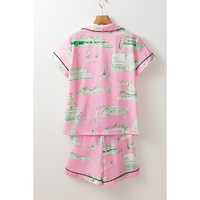 Pink Holiday Resort Short 2pcs Pajama Set - XL thumbnail