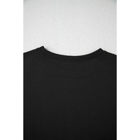 Black 2pcs Cropped Tee and Ruffle High Waist Skort Set - M thumbnail